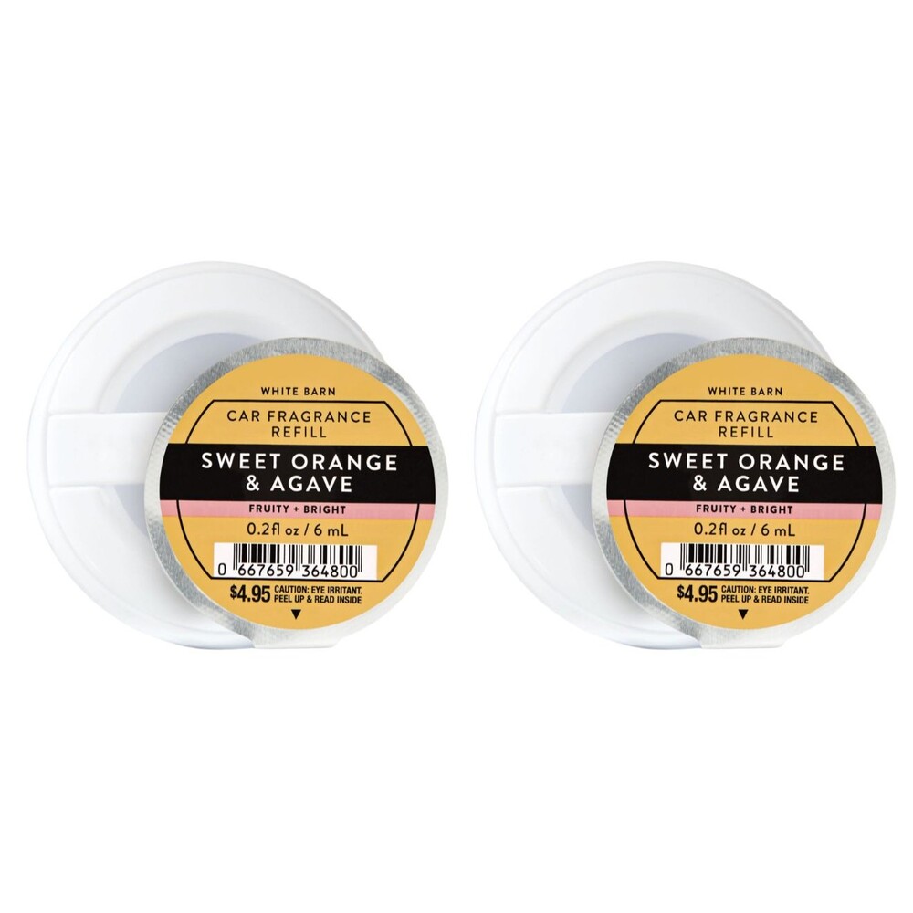 Bath & Body Works Sweet Orange Agave Car Fragrance Scentportable Refill 2pc Set